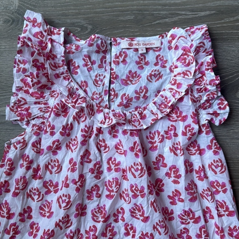 Ro’s Garden Ruffle blouse Small - Picture 9 of 10